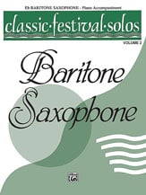 Classic Festival Solos Vol. 2 Bari Sax Piano Accompaniment cover